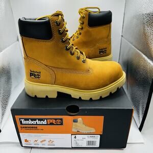 Timberland Pro Sawhorse 6” Composite Safety Toe Beige Boot Size 4M/5.5W